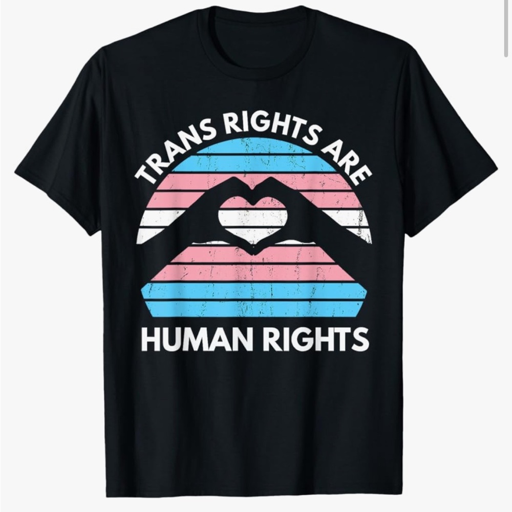 BOGO‼️Trans Rights Are Human Rights LGBQT Transgender Women Mens T-Shirt XXL 532
